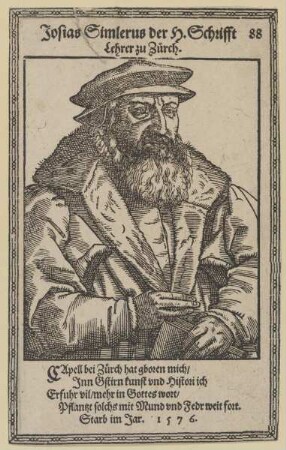 Bildnis des Josias Simlerus