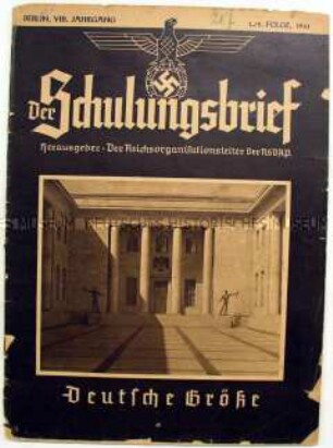 Monatsheft zur Schulung von NSDAP-Funktionären u.a. zur deutschen Geschichte des Mittelalters