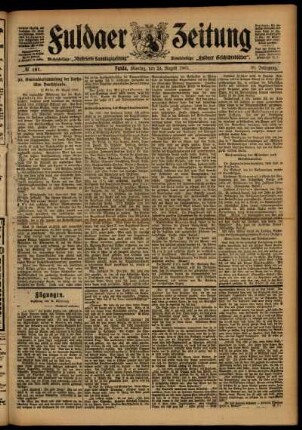 Ausgabe vom Montag, den 24. August 1903.