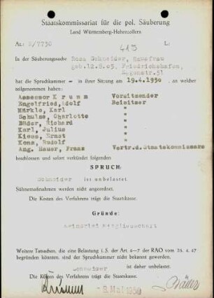 Schneider, Rosa