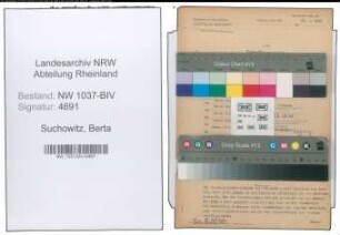 Entnazifizierung Berta Suchowitz , geb. 30.11.1897 ()