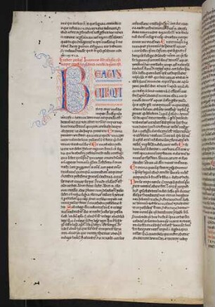 Zierinitiale: B(EATUS VIR QUI), Zierschrift