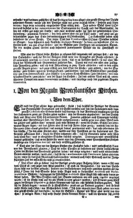 Von den Reguln Protestantischer Kirchen.