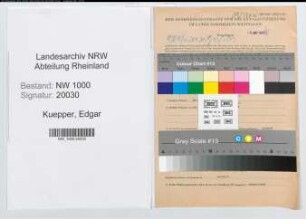 Entnazifizierung Edgar Kuepper, geb. 28.07.1908 (Kaufmaennischer Angestellter)