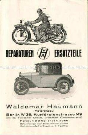 Reparaturen und Ersatzteile für Motorräder