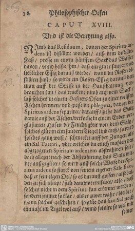 CAPUT XVIII. Und ist die Bereytung also.