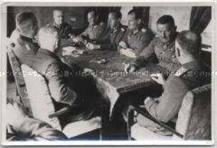 Lagebesprechung mit General Antonescu