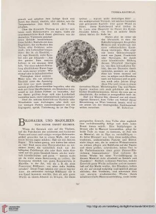 8: Bildhauer und Majoliken