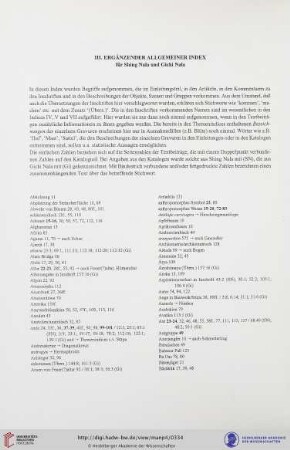 Ergänzender allgemeiner Index