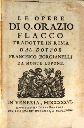Le Opere Di Q. Orazio Flacco