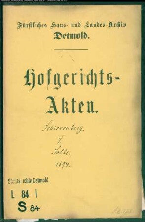 Schierenberg, Johann Christoph gegen Witwe Sobbe - Schuldforderung