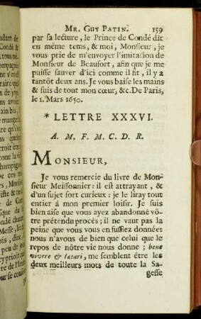Lettre XXXVI. - Lettre XL.