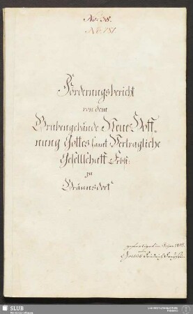 Förderungsbericht von dem Grubengebäude Neue Hoffnung Gottes samt Vertragliche Gesellschaft Erbst: zu Bräunsdorf - 17.6689 4.