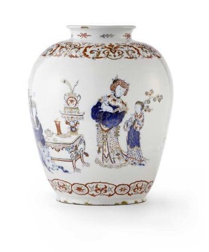 Vase mit chinesischen Figurenszenen