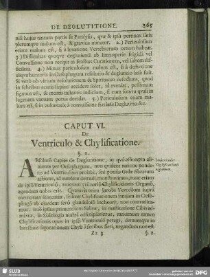 Caput VI. De Ventriculo & Chylificatione