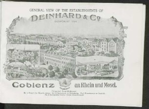 General view of the establishments of Deinhard & Co., gegründet 1794 : Coblenz an Rhein und Mosel