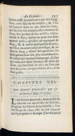 Chapitre XXI. Des pierres precieuses qui se trouvent dans l'isle de Ceylan