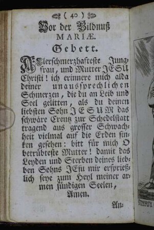 Vor der Bildnuß Mariæ.