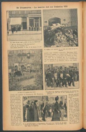 De Dinamarca.- La muerte del rey Federico VIII