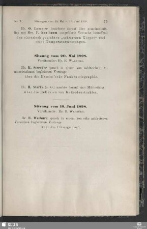 Sitzung vom 20. Mai 1898