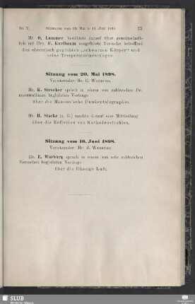 Sitzung vom 20. Mai 1898