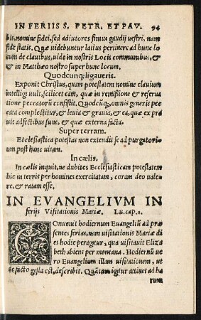In Evangelium In feriis Visitationis Mariae. Lu. cap. 1.