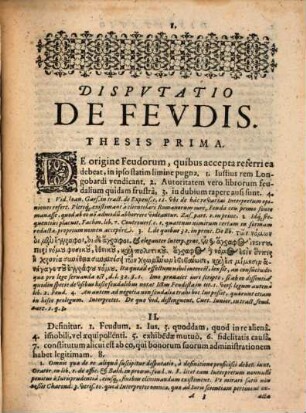 Dispvtatio De Vniversa Fevdorvm Materia