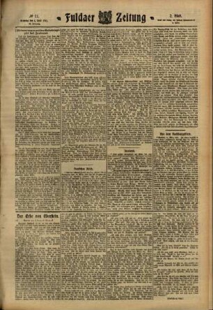 Zweite Ausgabe vom Dienstag, den 04. April 1911.