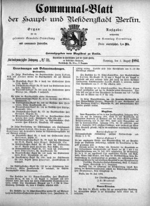 1884,31: No. 31, 3. August 1884