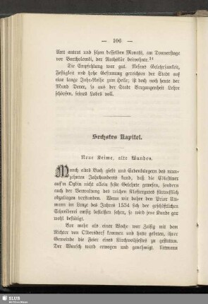 Sechstes Kapitel. Neue Keime, alte Wunden