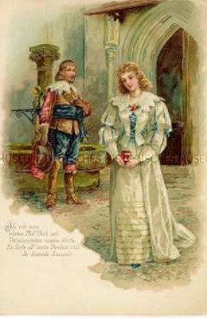 Postkarte mit Szene aus "Faust"