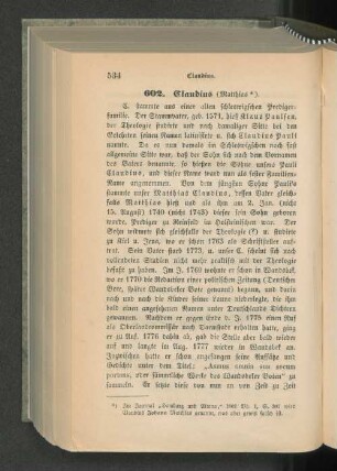 602. Claudius (Matthias *).