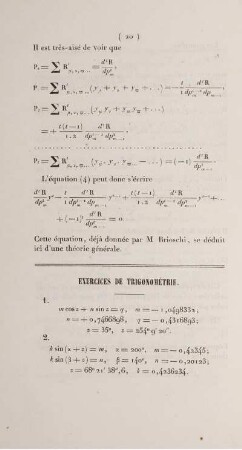 Exercices de trigonométrie.