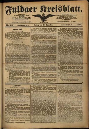 Ausgabe vom Freitag, den 29. Dezember 1905.