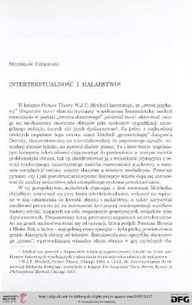 16: Intertektstualność i malarstwo