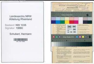 Entnazifizierung Hermann Schubert , geb. 21.11.1898 (Technischer Beamter)