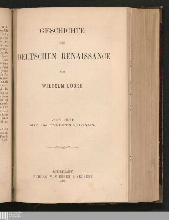 Zweite Hälfte: Geschichte der deutschen Renaissance