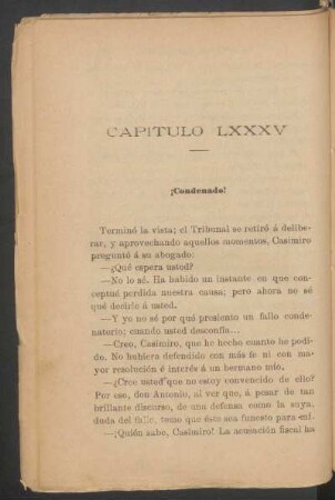 Capítulo LXXXV - ¡Condenado!