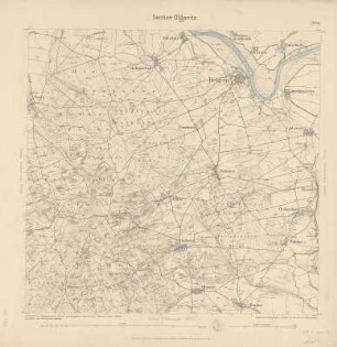 Section Olganitz aus: Topographische Karte (Äquidistantenkarte) Sachsen