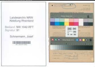 Entnazifizierung Josef Schnermann , geb. 09.05.1893 (Mueller)