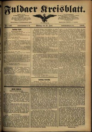 Ausgabe vom Montag, den 25. Juni 1906.
