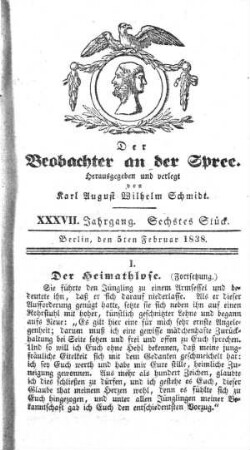 6. Stueck, 5. Februar 1838