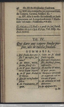 Tit. IV. Qui dare aut capere feuda possint, ubi de tutela feudali