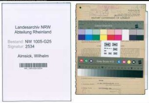 Entnazifizierung Wilhelm Van Almsick , geb. 29.05.1896 (Haendler)