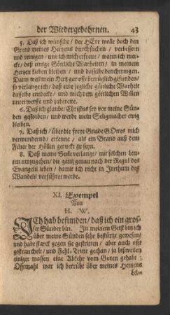 XI. Exempel. Von H. W.