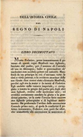Istoria civile del regno di Napoli, 6. In cui contiensi la polizia del regno sotto Svevi ed Angioni
