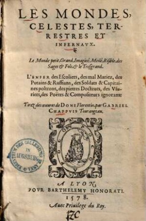 Les mondes, celestes, terrestres & infernaux