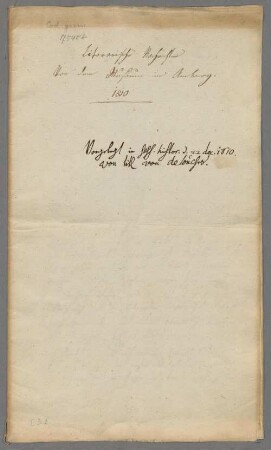 Jos. v. Destouches: Literarische Nachrichten von dem Museum in Amberg - BSB Cgm 7540 b