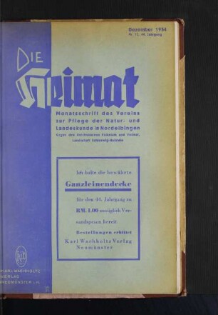 Dezember 1934, Nr. 12, 44. Jahrgang