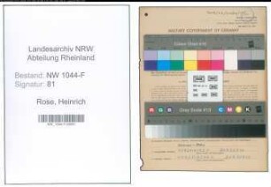 Entnazifizierung Heinrich Rose , geb. 26.06.1890 (Regierungsrat)